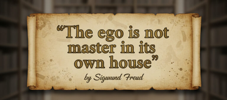 The ego is not master in its own house