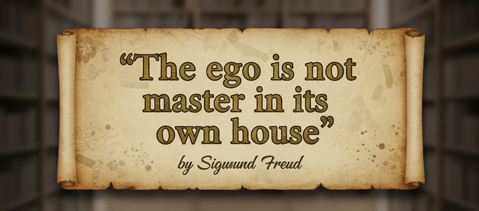 The ego is not master in its own house